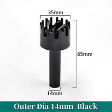 (Black-14mm) PVC Pipe Surface Skimmer Spin Inflow Filter for Aquarium Plant Cleaning