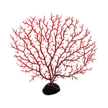 (Red, S) Artificial Sea Fan Coral Reef Branch Decor for Aquarium Fish Tank Landscape Blue S