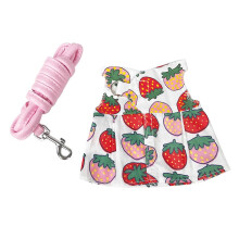 (L) Cute Bunny Rabbit Holiday Costume Dress Harness Leash Set for Guinea Pigs Squirrels S