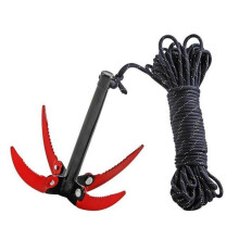 (Colored anchor knife) Folding Aquatic Grass Cutter with Rope for Fishing and Weed Removal