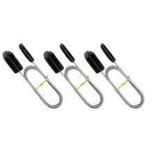 (Black) Black Aquarium Fish Tank Pipe Cleaning Brush Supplies