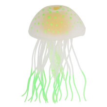 (Green) Tank Decor Vibrant Small Silicone Artificial Jellyfish Floating Moving Ornament Green Hot