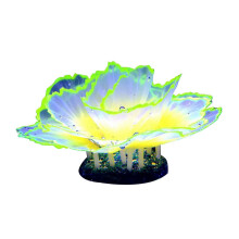 (Orange) Fluorescent Coral Silicone Aquarium Night Light Ornament