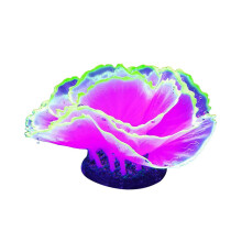 (Purple) Fluorescent Coral Silicone Aquarium Night Light Ornament
