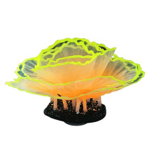 (Orange) Décoration d'aquarium avec base à ventouse pour aquarium en verre