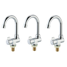3X Rotations Kupfer Waschtischarmatur Kalte Decksküche Klappbarer Wasserhahn für Wohnwagen für Marine Bootsdeck