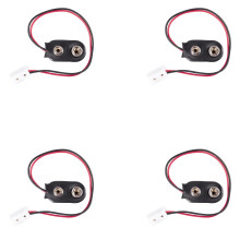 4X Puppenhaus Miniatur 9V Batterie Anschluss W / Draht und Einzel Steckdose