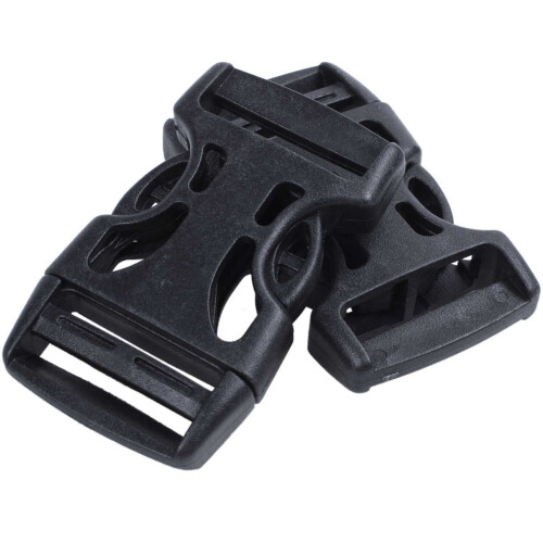 16Pcs Plastic Side Quick Release Buckles Clip for 25mm Webbing Band Black