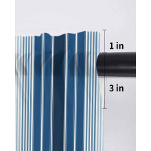 Navy Blue Ombre Sheer Curtains 42x54 in 2 Panels Rod Pocket