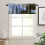 Abstract Art Valance Curtains Gray Blue 54x18in 4