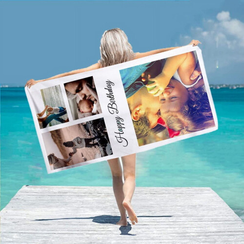 Double-Sided Velvet Microfiber Beach Towel 2
