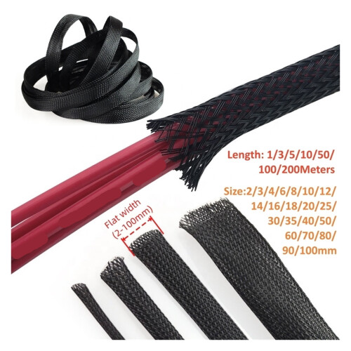 PET Elastic Wire Cable Sleeve Insulated 3m 2