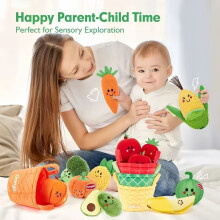 Learning Developmental Toy For Infant Soft Plush Color Sorting Children Strawberry Corn Gift