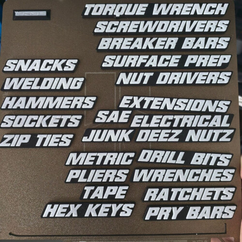 Magnetic Toolbox Labels and Tape Set 24 Pieces 1