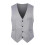 (Grey, M) Slim Fit Herren-Anzugweste, einreihig, lässig-formell 1