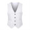 (White, L) Slim Fit Herren-Anzugweste, einreihig, lässig-formell 1