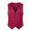 (Wine Red, 4XL) Slim Fit Herren-Anzugweste, einreihig, lässig-formell 1
