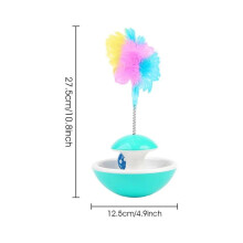 (01) Auto-Balancing Cat Track Ball with Rattle Bell Toy for Indoor Kitten Play