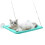 (Green) Strong Suction Cups Cat Window Perch Breathable Comfy Pet Bed-hao 1