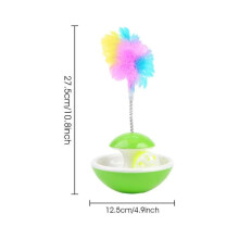 (03) Auto-Balancing Cat Track Ball with Rattle Bell Toy for Indoor Kitten Play