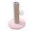 (Pink) Indoor Cat Scratching Post Scratch Resistant Coral Fleece Cute Shape Stable Comfortable 1