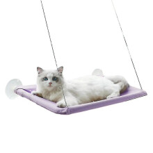 (Khaki) Strong Suction Cups Cat Window Perch Breathable Comfy Pet Bed-hao