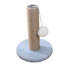 (Light Blue) Indoor Cat Scratching Post Scratch Resistant Coral Fleece Cute Shape Stable Comfortable