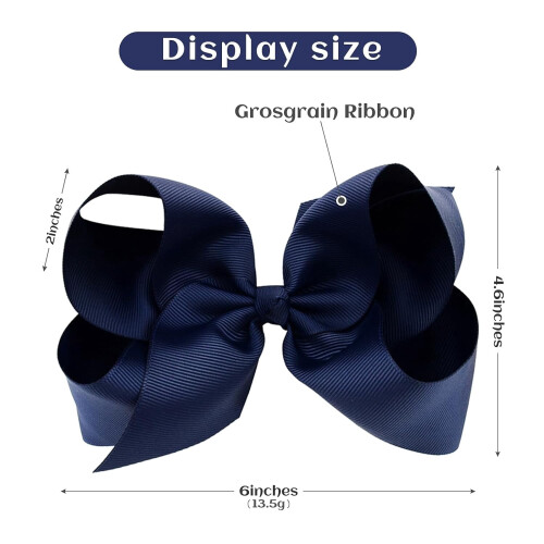 Hair Bows with Alligator Clips Solid Color 2 pcs 1