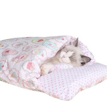 (G, L) Warm Winter Removable Cat Bed & Sleeping Bag Cat House Small Pet Bed