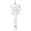 (White) XinHan pcy Multi-Function Interactive Cat Toy 5 Light Patterns Retractable Wand Comb Brush 1