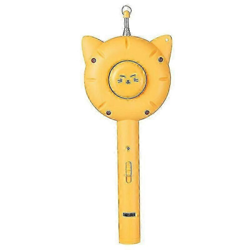 (Yellow) XinHan pcy Multi-Function Interactive Cat Toy 5 Light Patterns Retractable Wand Comb Brush