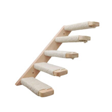(Inclined ladder righ) Solid Wood Cat Hammock Climbing Shelf Wall Mounted Furniture for Cats to Climb and Lounge