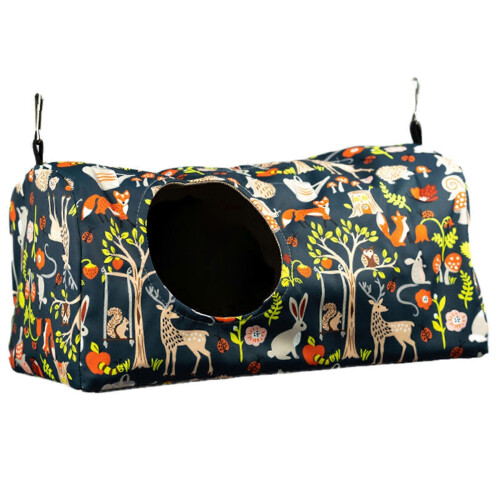 (L) Hanging Bird Hammock Sleeping Bed Parrot Winter Warm Nest House S