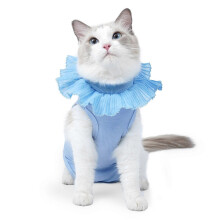 (Light Blue, L) Post-Surgery Cat Bodysuit for Wound Healing and Castration Protective Garment Green Size S