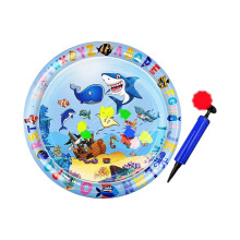 (Ocean World) Extra dicke, 65 cm große, aufblasbare Wasserspielmatte zur Kühlung für Katzen und Hunde – geeignet für drinnen und draußen