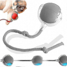 (Grey) Pelota interactiva inteligente que rueda sola para perros y gatos - Pelota eléctrica para mascotas