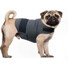 (Medium) Gilet calmante regolabile per cani, ideale per alleviare lo stress da ansia causato da tuoni, fuochi d'artificio, viaggi e separazione.