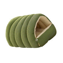 (Light Green, Medium size) Cozy Washable Cat Cave Antislip Base Removable Velvet Cover Compact Med Light Green Gift
