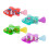 (Set B) Glowing Auto Moving Fish Cat Toy Active Play Pet Safe Battery Powered 4pc Multicolor 1