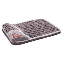 (Grey, L) Thickened Cozy Pet Bed with Removable Pillow for Winter Warmth