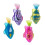 (Set A) Glowing Auto Moving Fish Cat Toy Active Play Pet Safe Battery Powered 4pc Multicolor 1