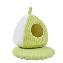 (Green, M) Nichoir isolé et confortable pour petits oiseaux, habitat sûr d'intérieur, vert M