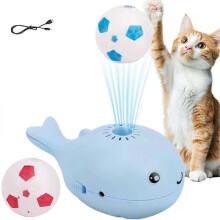 (blue) Intelligentes elektrisches Wal-Schwimmball-Spielzeug, STEM-Spielzeug zum Pusten und Balancieren, Geburtstagsgeschenk für Kinder und Haustiere