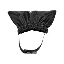 (Black, M) Soft Comfortable Waterproof Cat Ear Protector Shower Cap Swim & Groom Black S