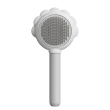 (Grey) Soft Round Teeth Cat Grooming Comb for Sensitive Skin