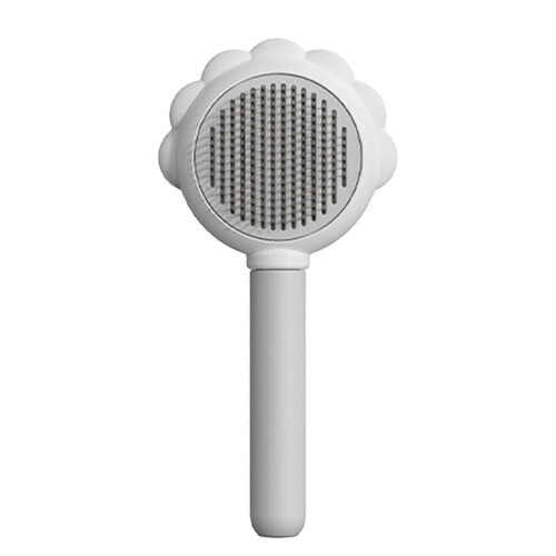 (Grey) Soft Round Teeth Cat Grooming Comb for Sensitive Skin