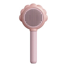 (Pink) Soft Round Teeth Cat Grooming Comb for Sensitive Skin