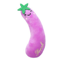 (B) Catnip Infused Bite Resistant Plush Veggie Cat Toy for Indoor Cats Boredom Relief