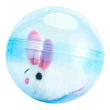 (Rabbit Blue Ball) Elektrischer Hamsterlaufball für Katzen und Hunde, rollendes Haustierspielzeug für drinnen und draußen