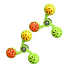 (Green) 2-Pack Parrot Spinner Toys with Rattle Ball and Wheel for Budgies Conures